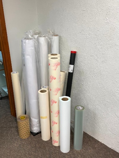 Pre-Mask Tape and Banner Material, New and Partial Rolls, Decal Material, Misc.