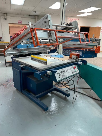 The M&R Saturn 2538 Flatbed Screen Print Press/Machine w/ Squeegees