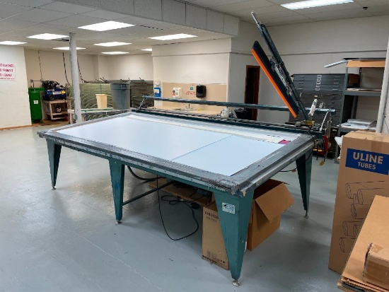 Cincinnati Industrial One Arm Manual Motorized Press w/ Foot Control, 130in x 60in Bed, 60in