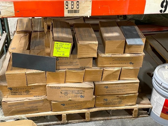 94+- Boxes - 4in x 12in Crossville Stone Porcelain - Grey Color, 11pc/Box