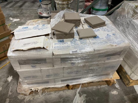 40+ Boxes Metropolitan Ceramics No. 507 Puritan Gray, 6in x 6in Tile, 7sf/box - Flat Tile & Bullnose