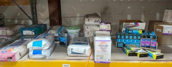 Large Selection of Misc. New Tile Products, Grout Color Kits, Vinyl Tape, Bags of Various Grout