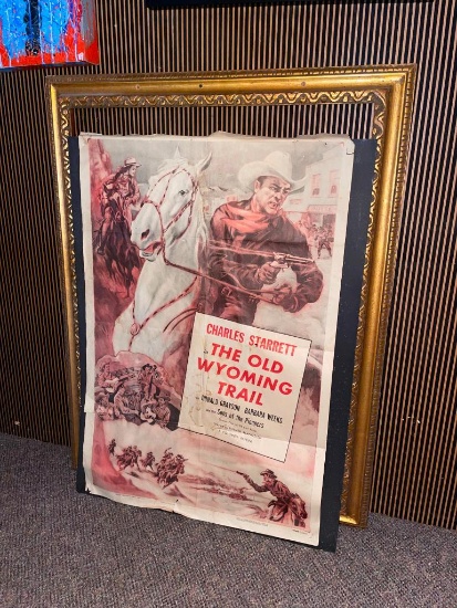 Vintage Movie Poster - The Old Wyoming Train - Charles Scott, 1953 Columbia Pictures w/ Separate