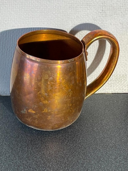 Vintage Solid Copper Moscow Mule Mug / Cup from Brothers Lounge