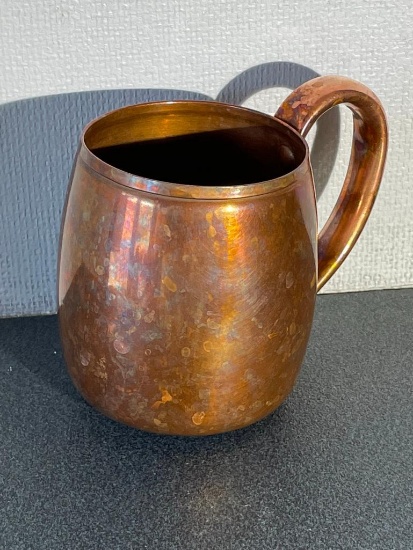 Vintage Solid Copper Moscow Mule Mug / Cup from Brothers Lounge