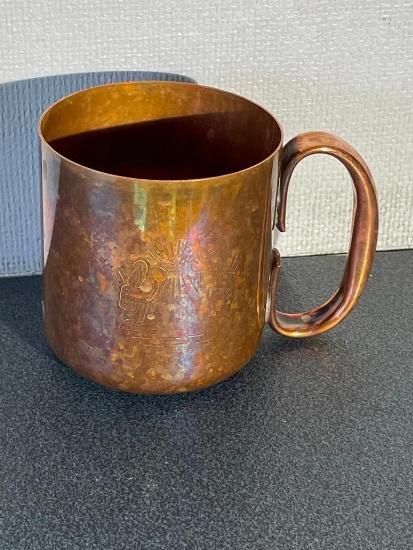 Vintage Solid Copper Moscow Mule Mug / Cup from Brothers Lounge