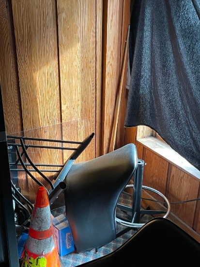 Brother Lounge Padded Swivel Bar Stool w/ Foot Rest & Backs - Damaged