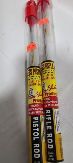 Lot of 2 Pro-Shot Stainless Steel Pistol & Rifle Rods