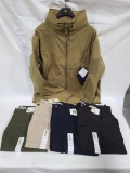 Lot of 5 Condor Summit Soft Shell Jacket Tan Size XL & First Tactical Velocity Pants 38x34