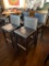 Lot of 4 Pub Chairs, Wood Frame, Padded Seat/Backs Synthetic Leather, Nice/Clean 4x$
