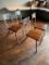 Four Hand Crafted Steel & Solid Wood Chairs, All Steel w/ Hardwood Seat Price Per Chair x 4