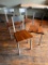 Four Hand Crafted Steel & Solid Wood Chairs, All Steel w/ Hardwood Seat Price Per Chair x 4