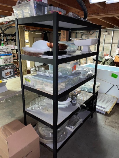 Two HD Storage Shelving Units, 4 Shelves, 72in x 48in x 24in