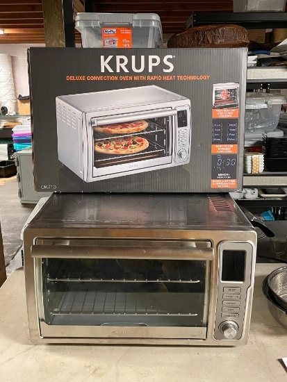 KRUPS Model OK710 Deluxe Convection Oven w/ Rapid Heat Technology w/ Orig. Box, Clean