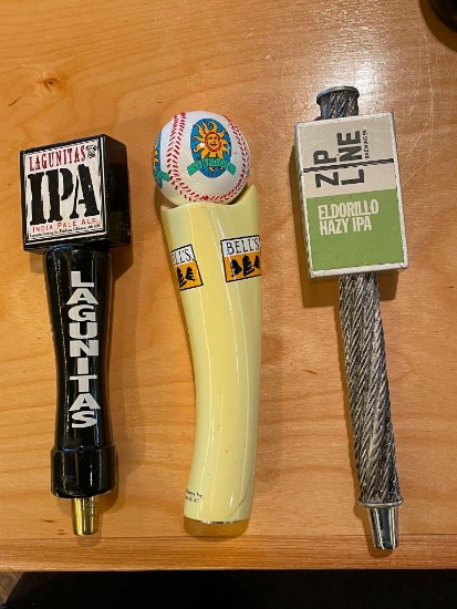 Three Craft Beer Tap Handles