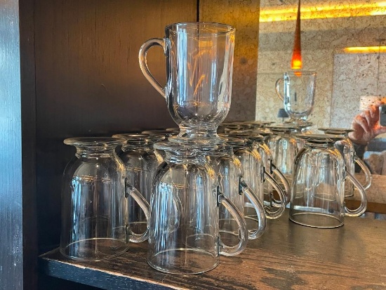 10 Clear Glass Hot Toddy Mugs