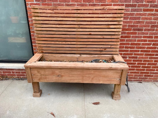 Wood Garden Bed Bench