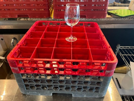 21 Wine Glasses in Dishwasher Rack