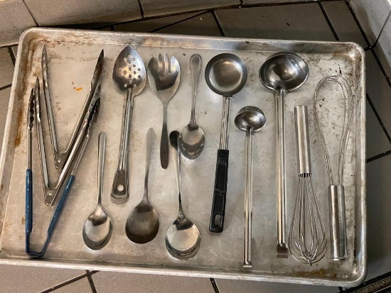 Tray of Misc. NSF Kitchen Utensils
