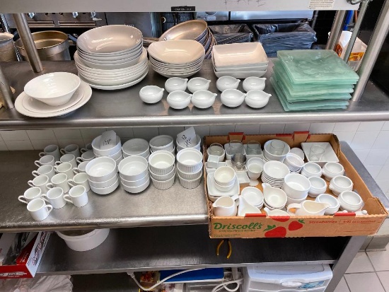Large Group of Restaurant China, Unusual Pieces, See Images for Details