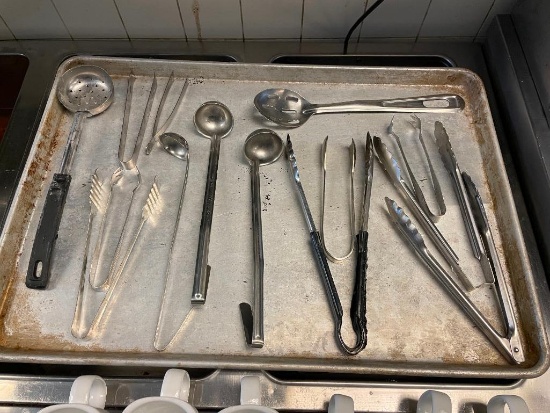 Tray of Misc. NSF Kitchen Utensils