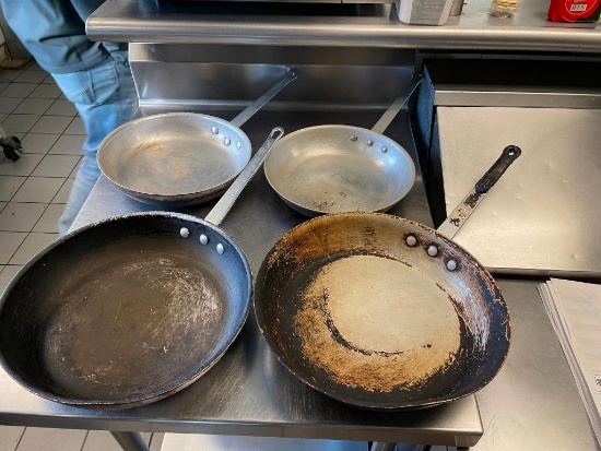 Four 10in Sautee Pans or Skillets
