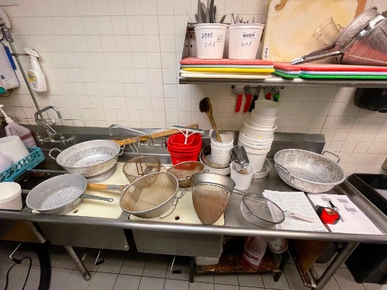 Group of Strainers, Containers, Utensils