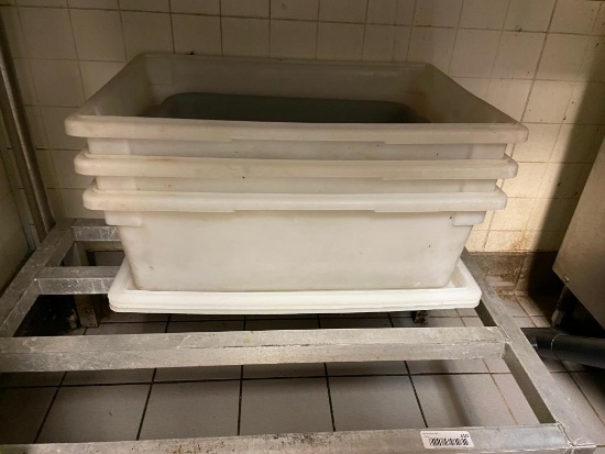Three Full Size Food Containers w/ Lids