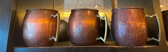 3 Copper Moscow Mule Mugs