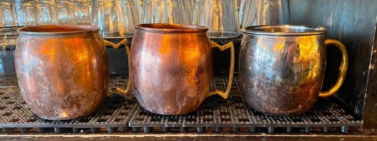 3 Copper Moscow Mule Mugs