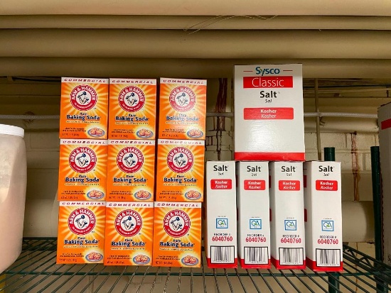 Sealed Baking Soda and Salt, 9 Baking Soda, 5 Salt
