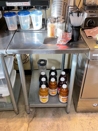 Stainless Steel Prep Table, NSF, 30in x 24in x 35in w/ Lower Shelf