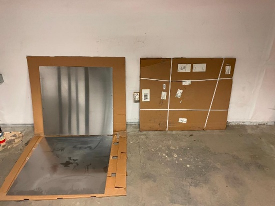 Four 36in x 36in Stainless Steel Sheets of Backsplash w/ Four Pre-Drilled Mounting Holes Per Sheet