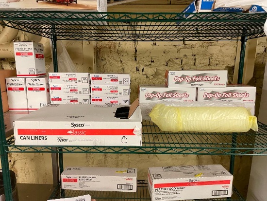 New Products, 3 Cases Straws, Can Liners, Aluminum Foil, Plastic Food Wrap, Pop-Up Foil Sheets, 8