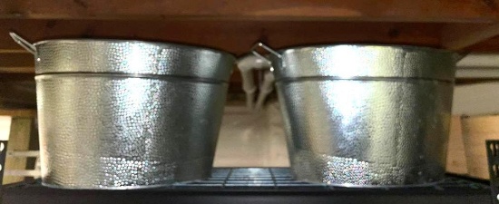 2 Metal Drink Tubs