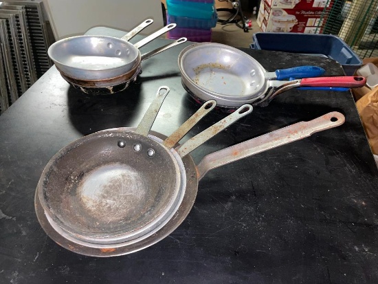 9 NSF Sautee Pans or Fry Pan Skillets