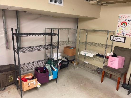 3 Dunnage Shelving Units, 36in W, 55in H