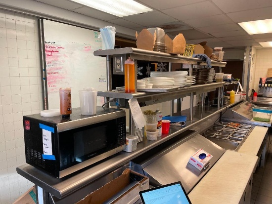 Advance Tabco NSF 3-Tier Commercial Kitchen Line Shelving/Serving Unit, ODS-15-96 w/ Food Warmers