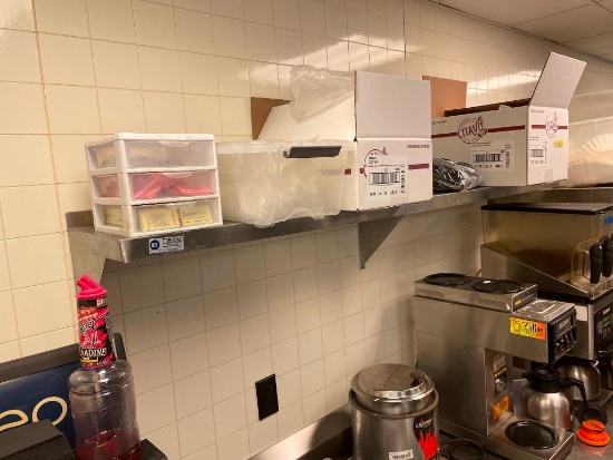 Royal Industries NSF Stainless Steel Wall Mount Shelf, 12in x 72in