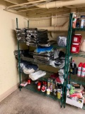 NSF Green Epoxy HD Metal Wire Dunnage Shelving Unit, 74in x 48in x 18in, 4 Shelves