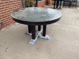 Wood Patio Table, 48in Diameter