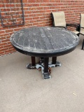 Wood Patio Table, 48in Diameter
