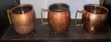 3 Copper Moscow Mule Mugs
