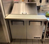 TRUE Mega Top Sandwich Prep Table 8.5 Cu. Ft. TSSU-36-12M-B-HC