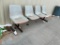 4 Portable 4-Seat Bench/Chair Units, Faded, Molded Plastic w/ Steel Frames