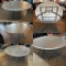 (4) 60in Round Folding HD Plastic Banquet Tables, VG Condition