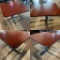 (4) 36in Laminate Top, Metal Base Restaurant Tables, 36in Square, 29in Tall