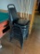 85 Stack Chairs, Black Metal Frame, Black Vinyl Cushioned Seat/Back 85x$