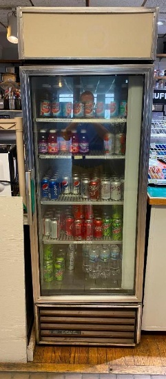 TRUE Model GDM-23 Glass Door Merchandiser Cooler - Not Cooling, May Need New Compressor