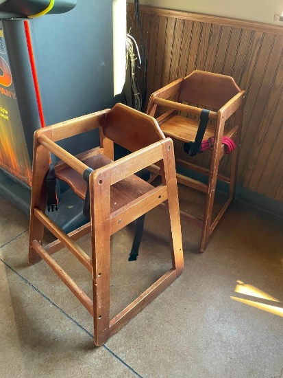2 NSF Wood High Chairs